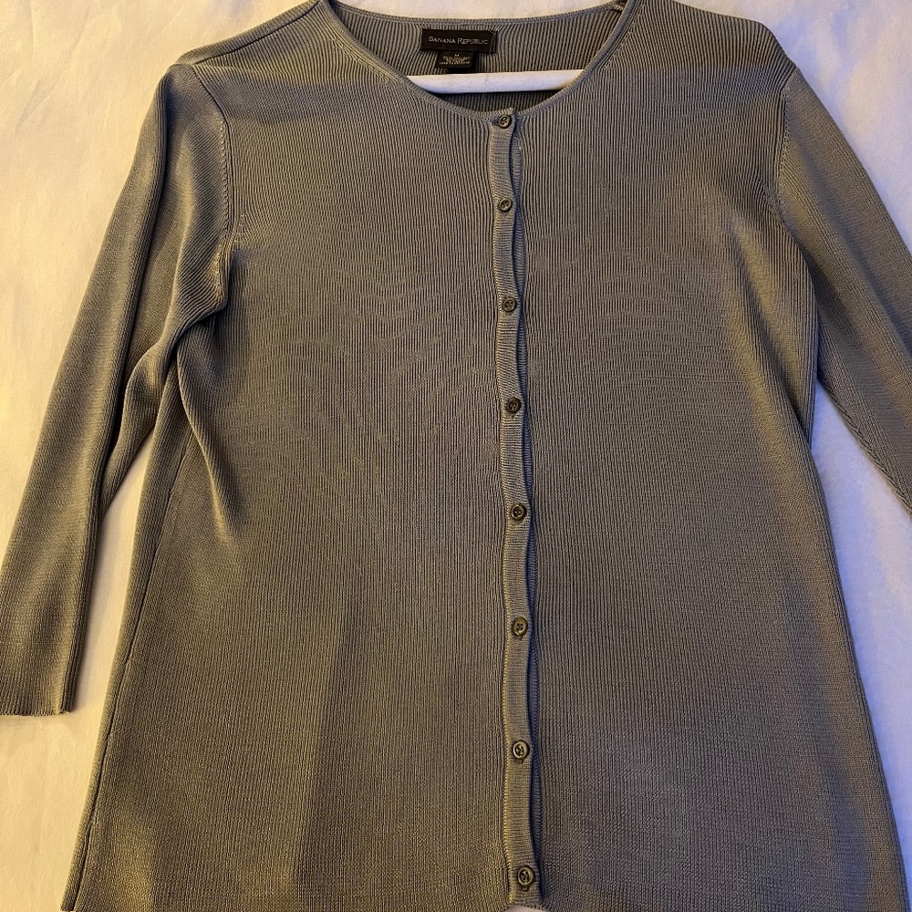 Grey Banana Republic  Silk Sweater